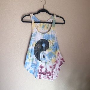 Urban outfitters yin-yang tie dye tank top